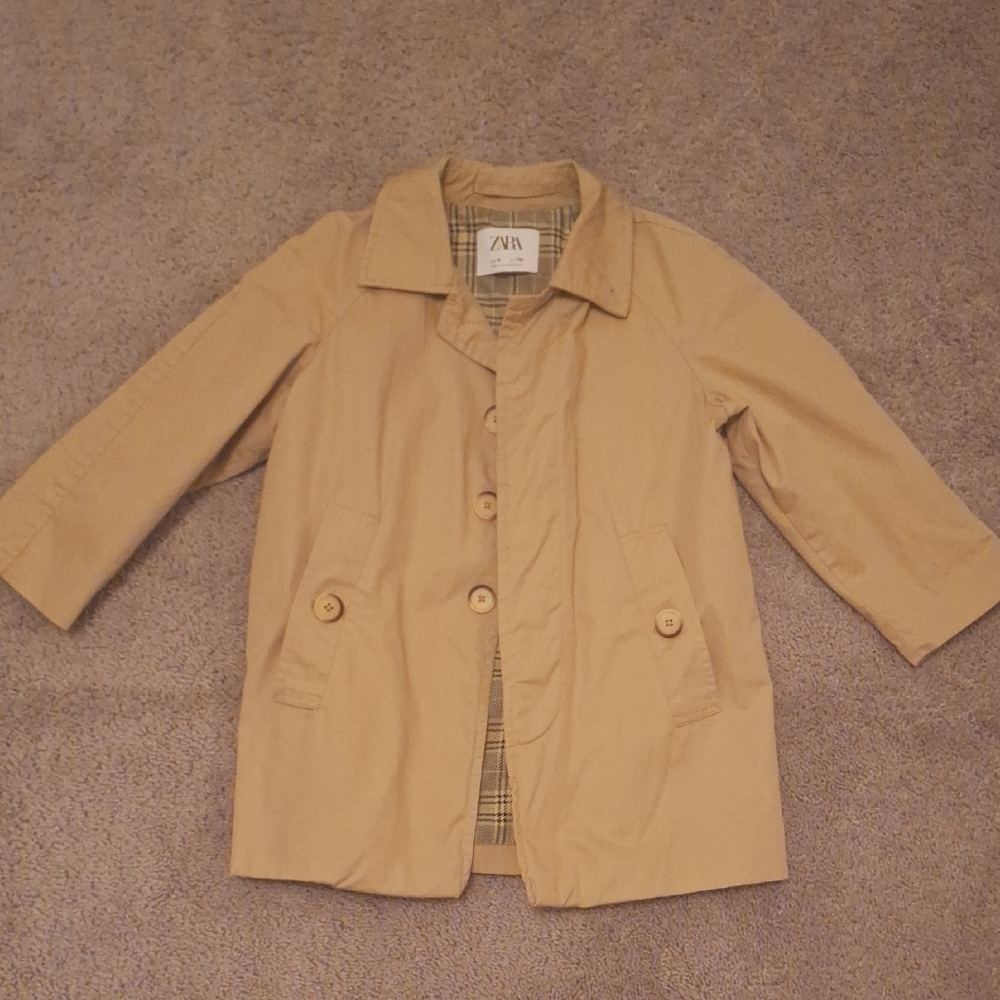 Zara Kids Beige Coat Size 6